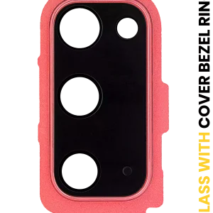 Back Camera Lens With Cover Bezel Ring Compatible For Samsung Galaxy S20 / S20 5G (Red)